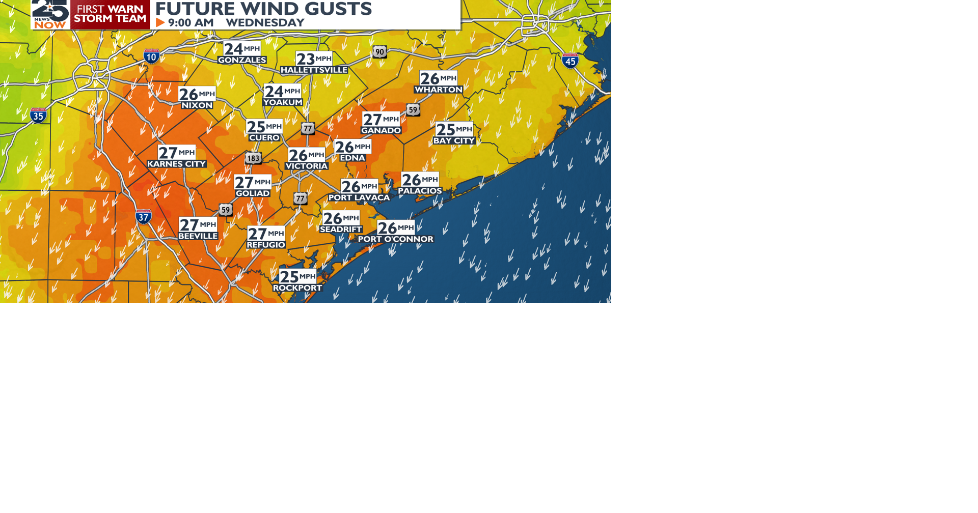 Cool front brings breezy winds and cooler temps | Weather ...
