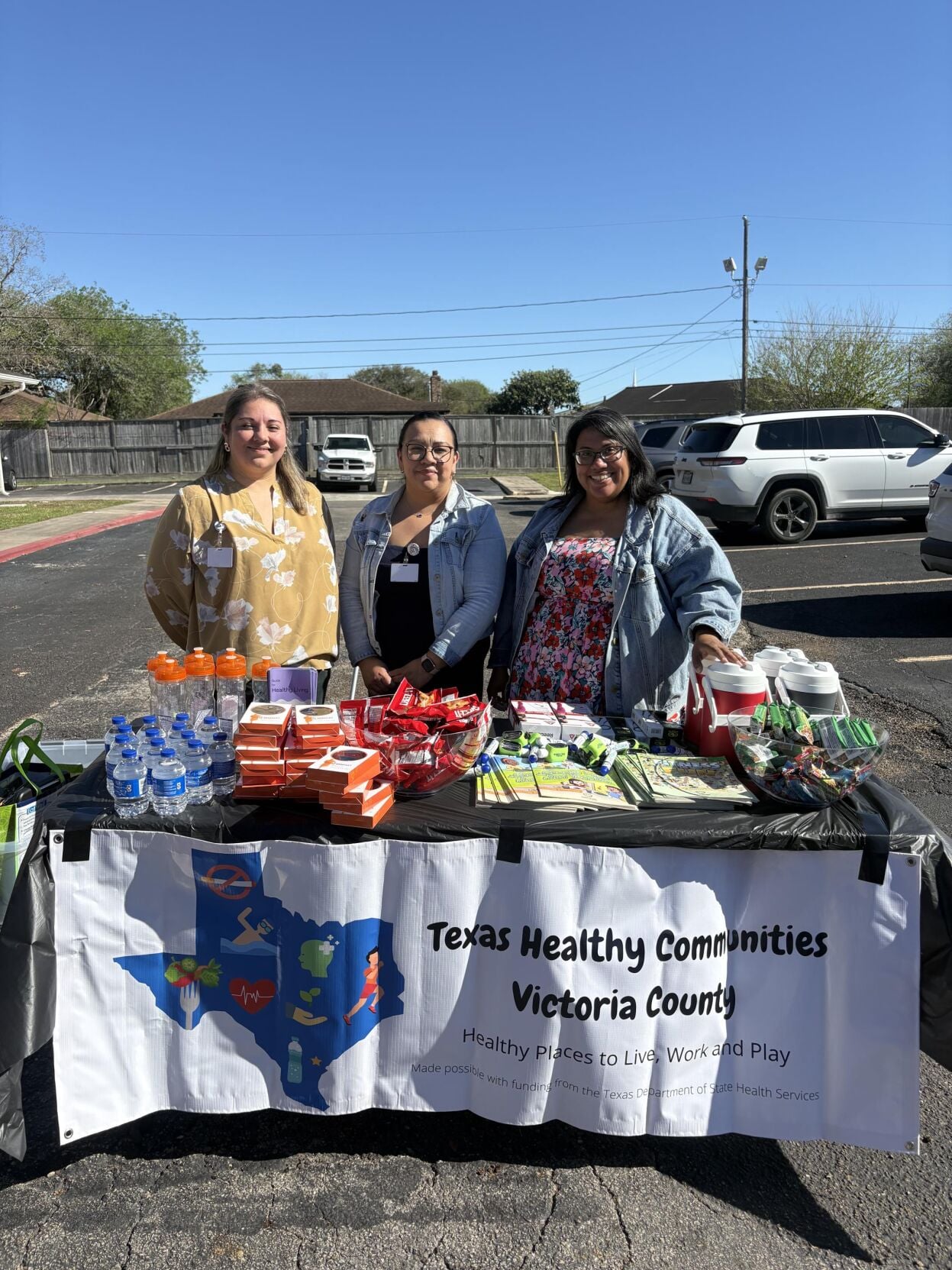 Community members exercising