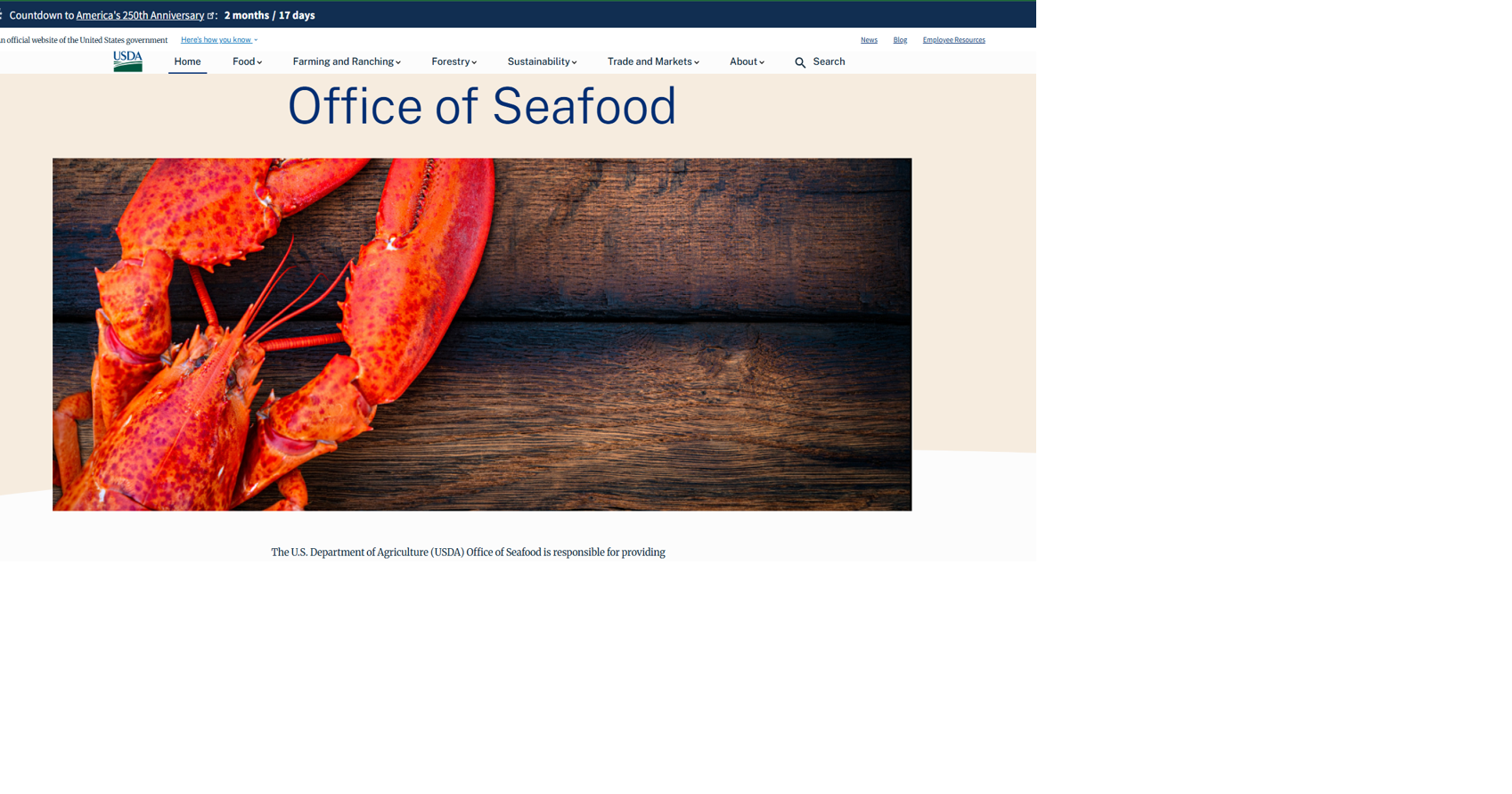 New USDA office focuses on strengthening U.S. seafood industry
