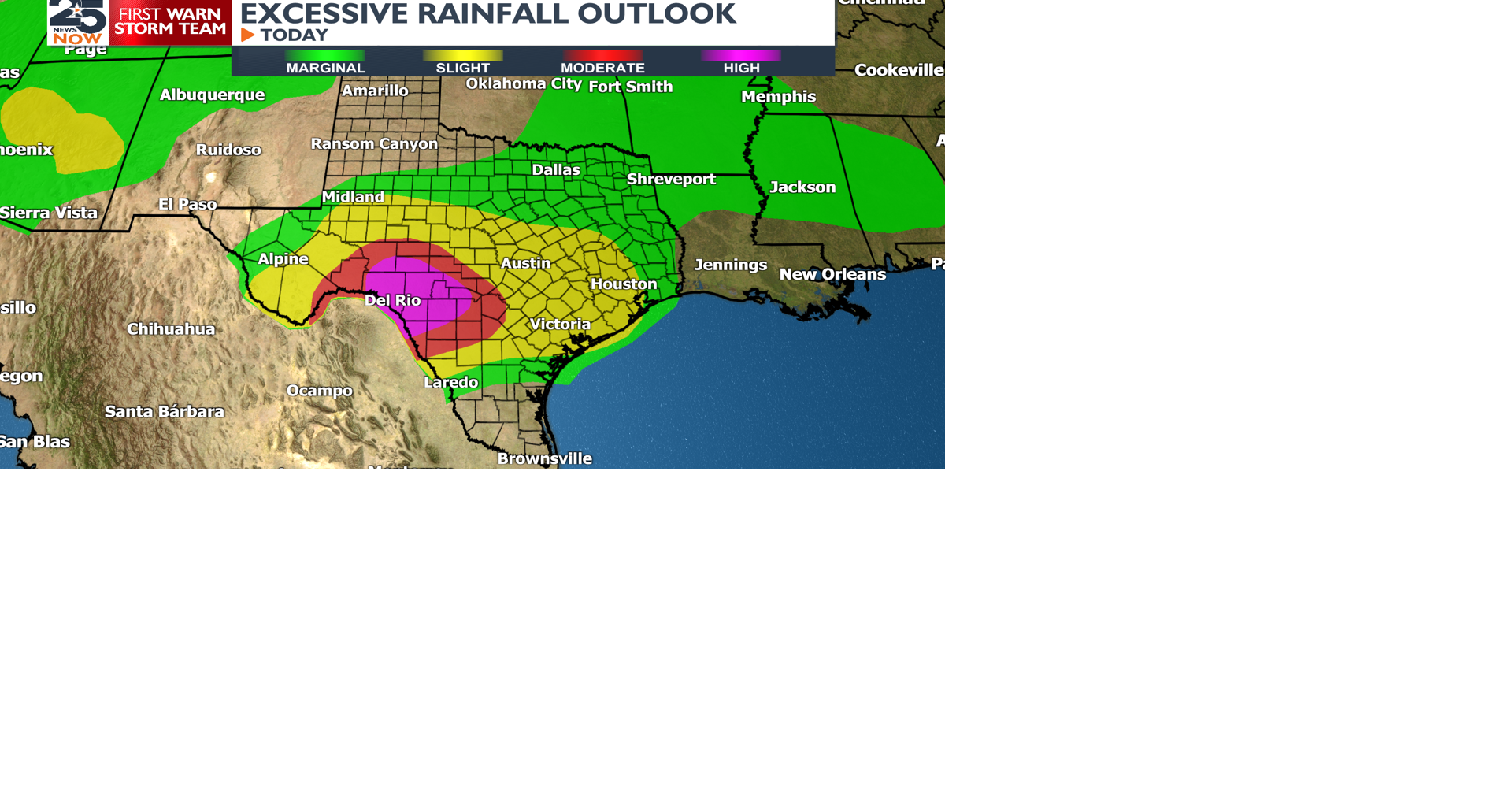 Final day for heavy rain potential before the summer heat returns