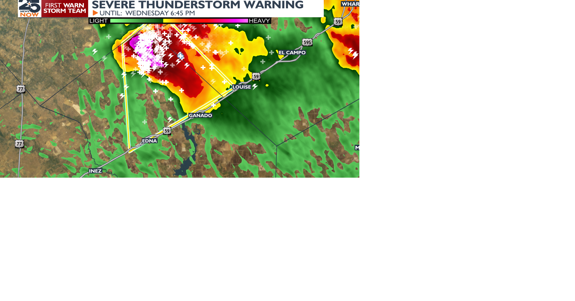 Severe Thunderstorm Warning till 6:45PM | Weather | crossroadstoday.com