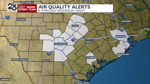 Wednesday's Air Quality Alerts