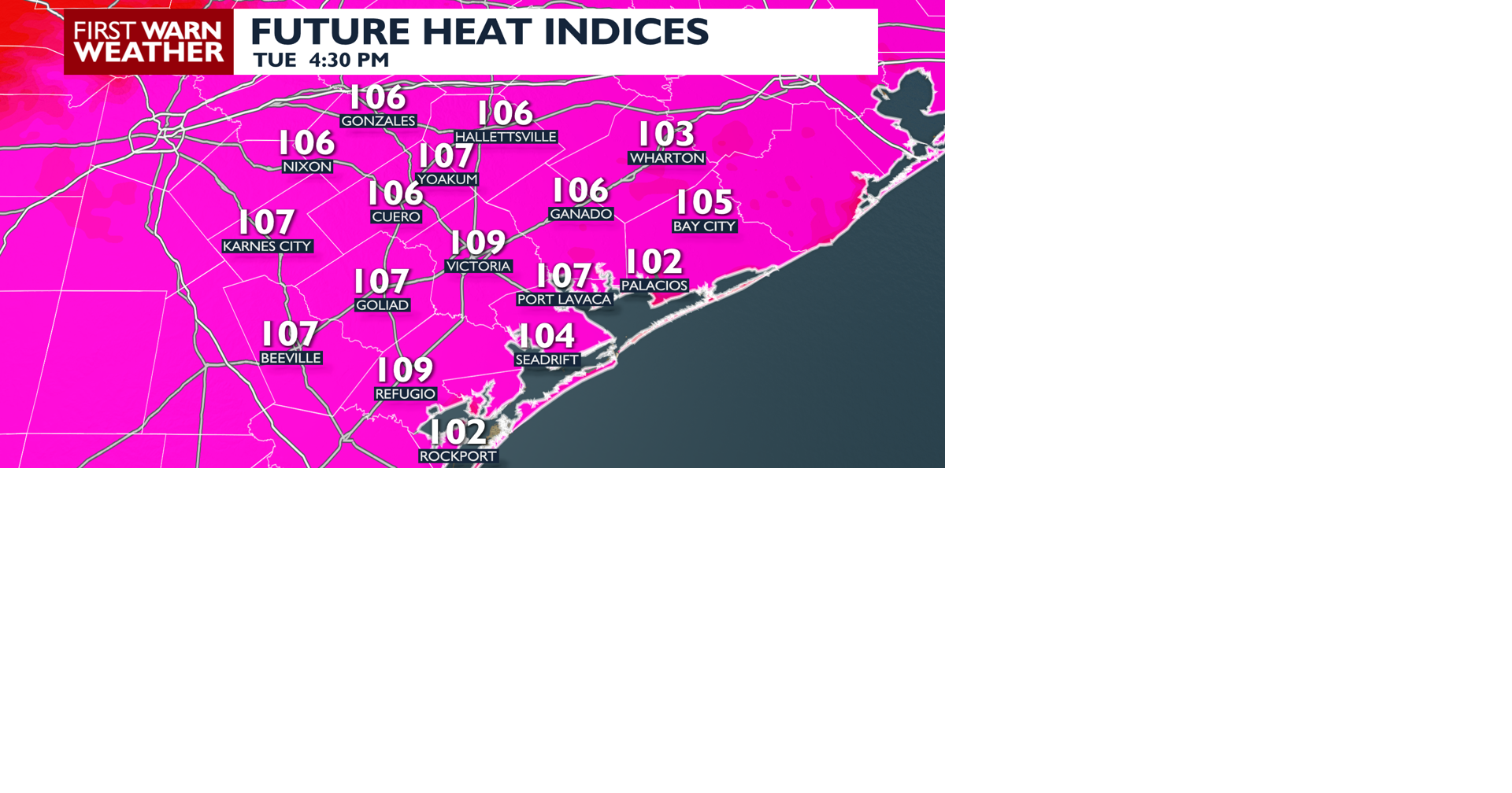 High heat indices return