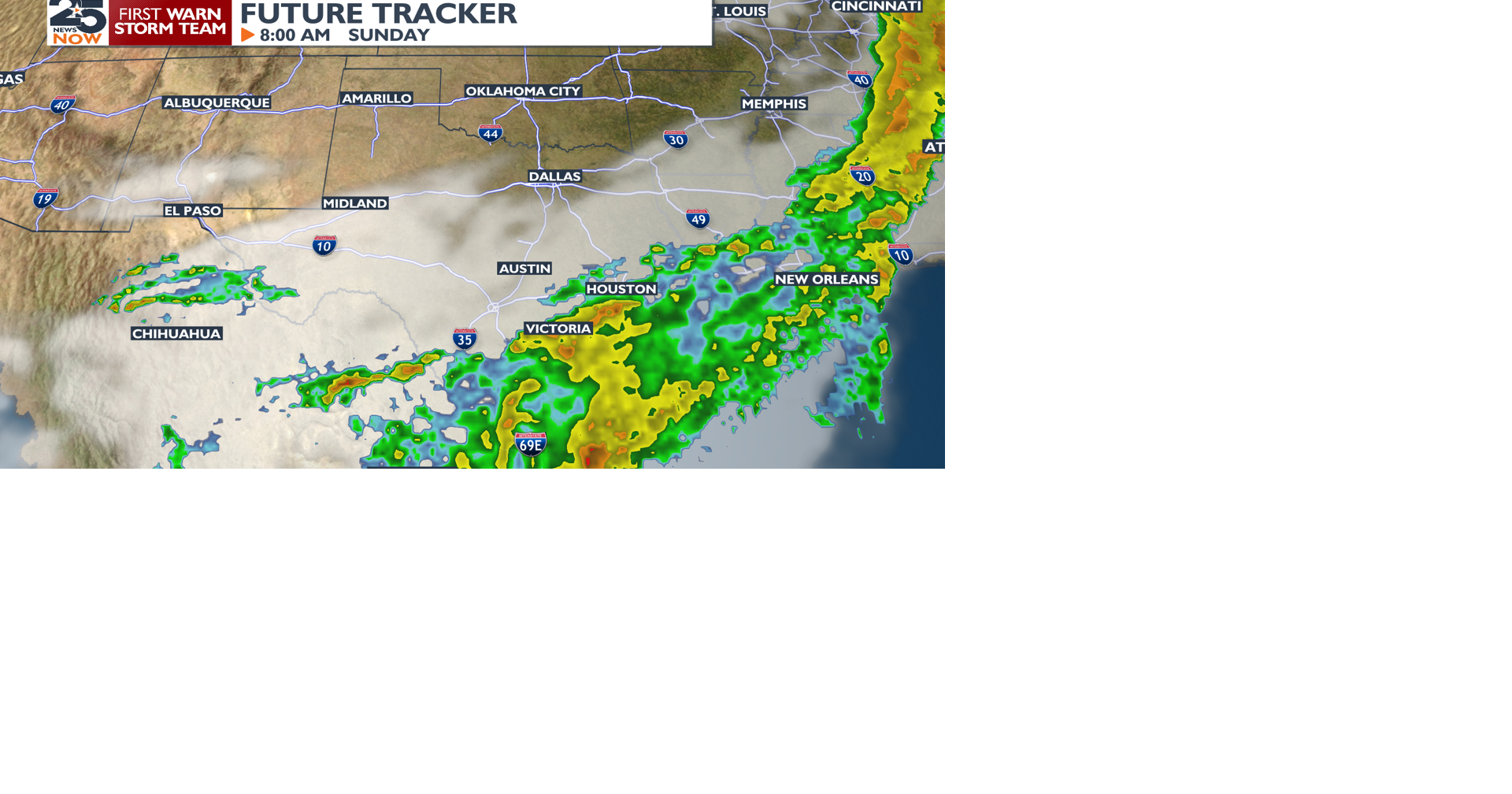 Rain chances return tomorrow and Easter storms now very likely ...