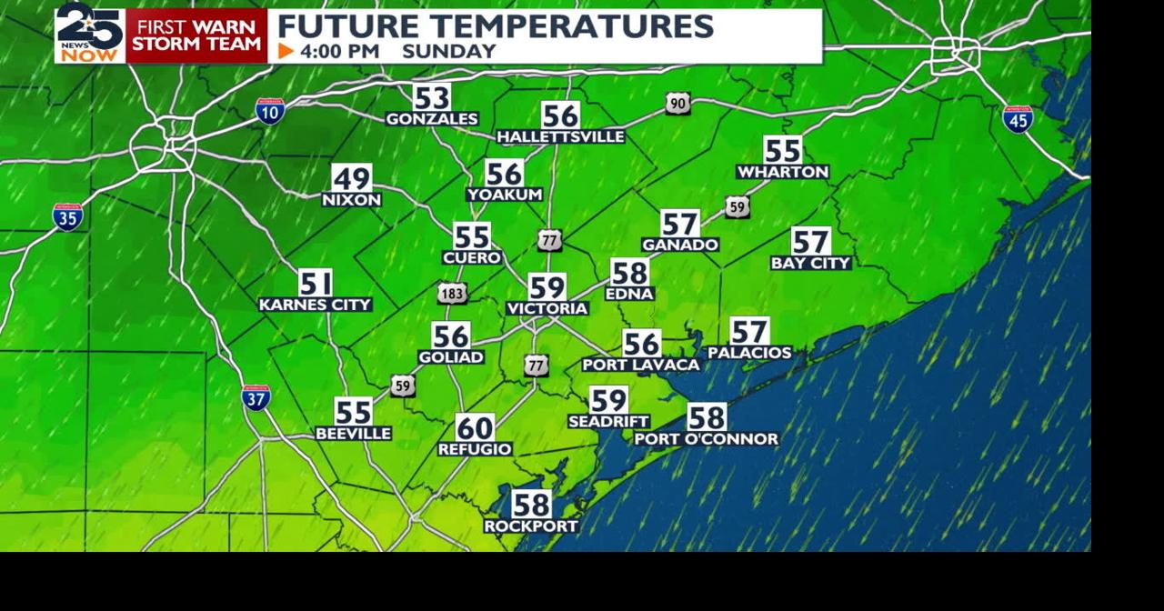 After a warm Saturday, turning windy and much colder by Sunday morning ...