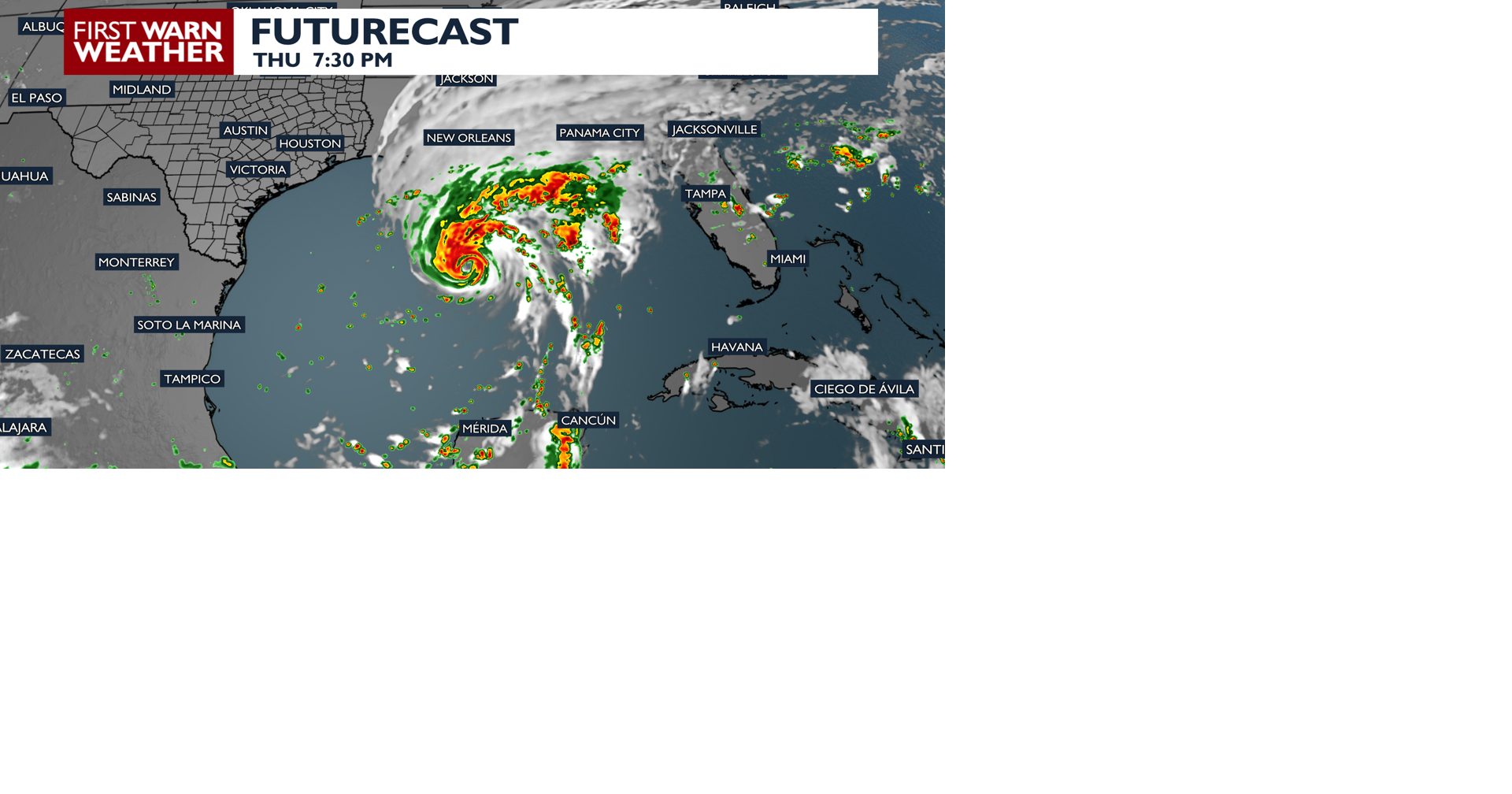 Tropical Depression in Gulf