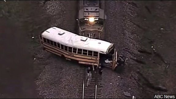 Driver indicted after train hits school bus | Home-and-garden ...