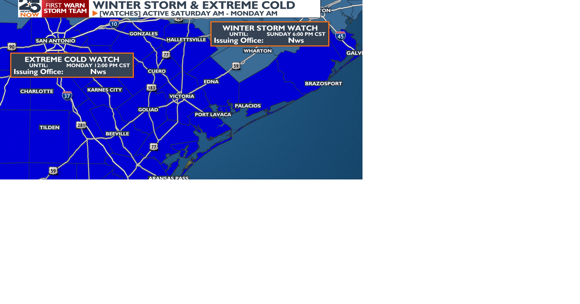 Winter Storm and Extreme Cold Watches issued with increasing ice/rain ...