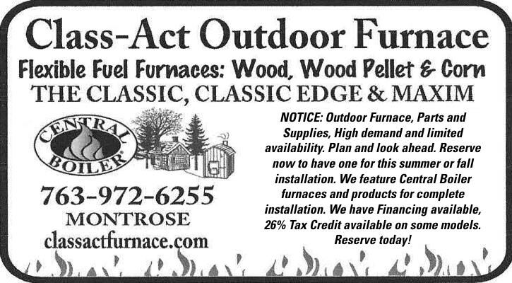 NOTICE: Outdoor Furnace, Parts and