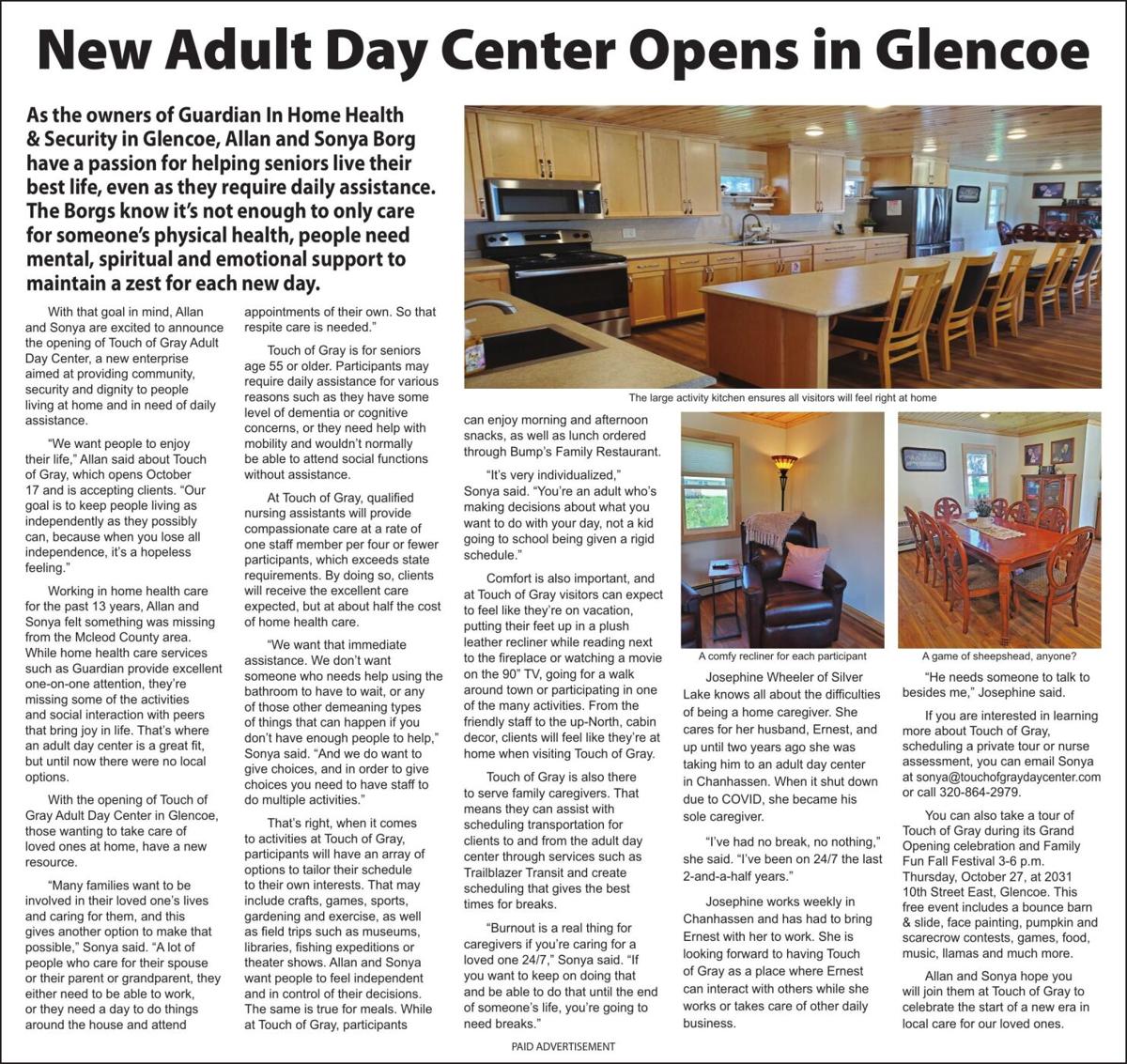 New Adult Day Center Opens in Glencoe