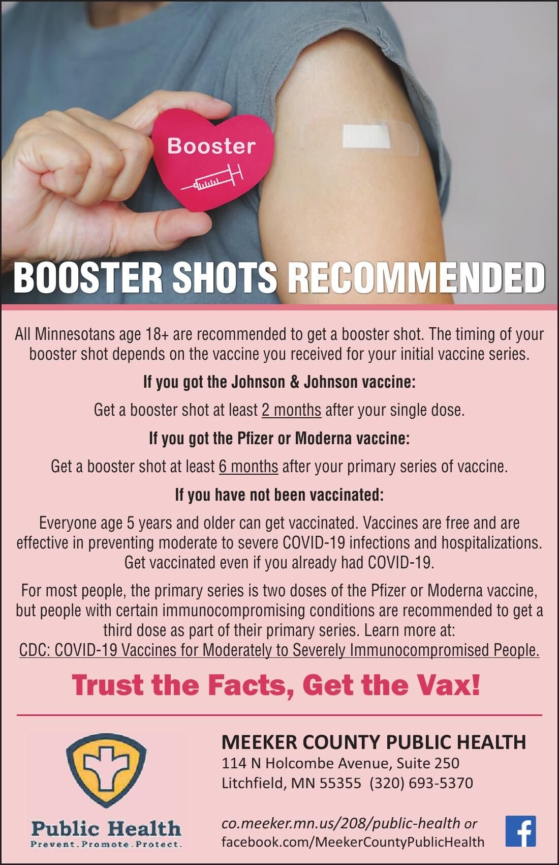 Booster shots recommended All