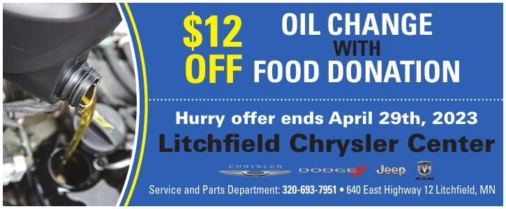 $12 oil Change with off food donation