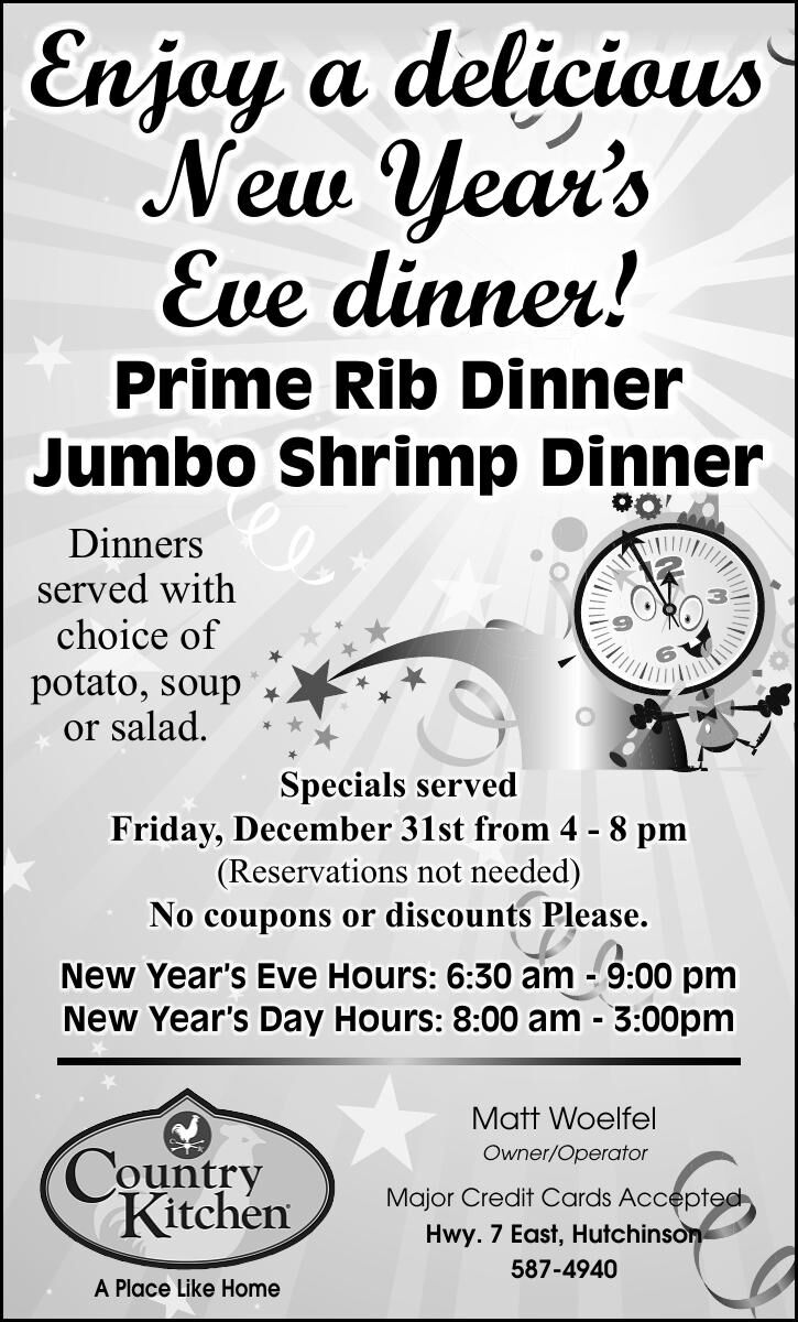 Enjoy a delicious New Year’s Eve