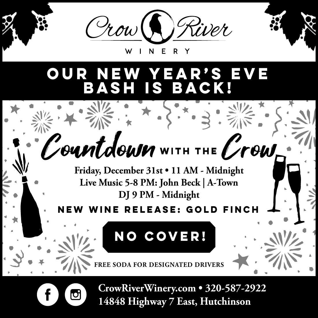 OUR NEW YEAR’S EVE bash is back!