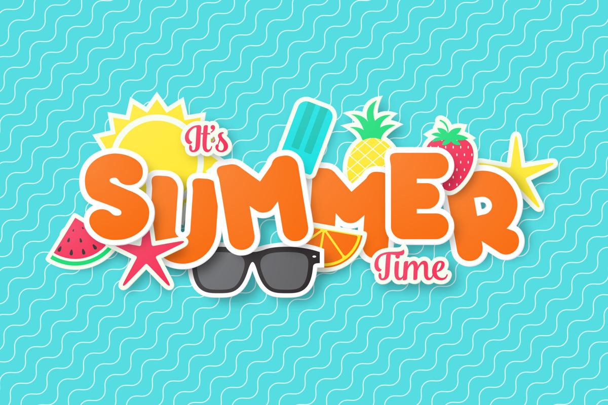 Its Summer Time Season Inscription, Lettering Text With 