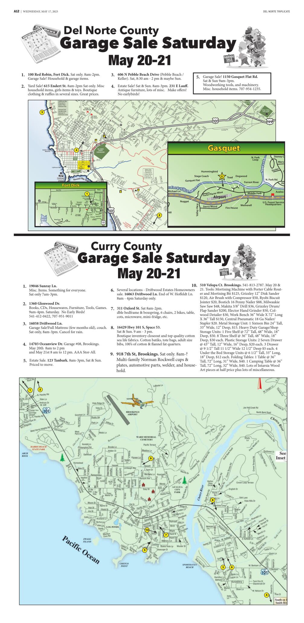 CCP Garage Sale Maps | | currypilot.com