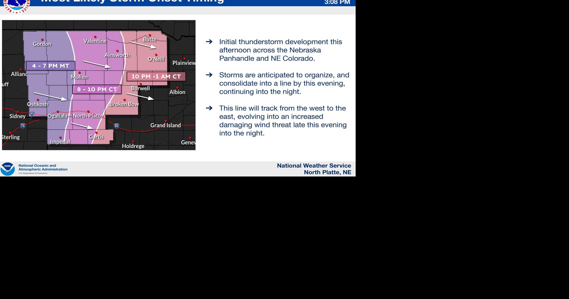 Severe weather timing News