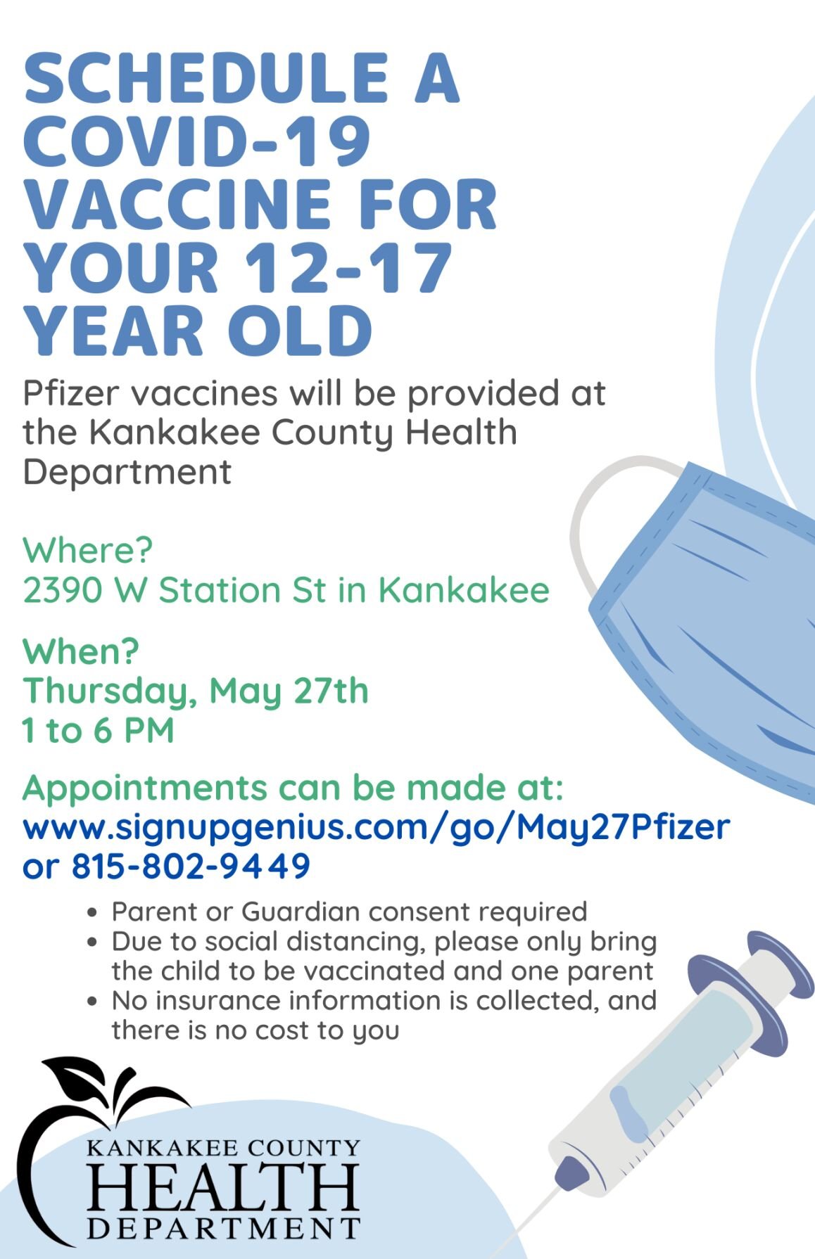 Kankakee County Health Department Vaccinating Kids 12-17 May 27 Coronavirus Daily-journalcom