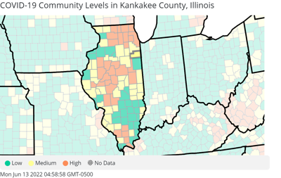 Kankakee County community level: June 13, 2022
