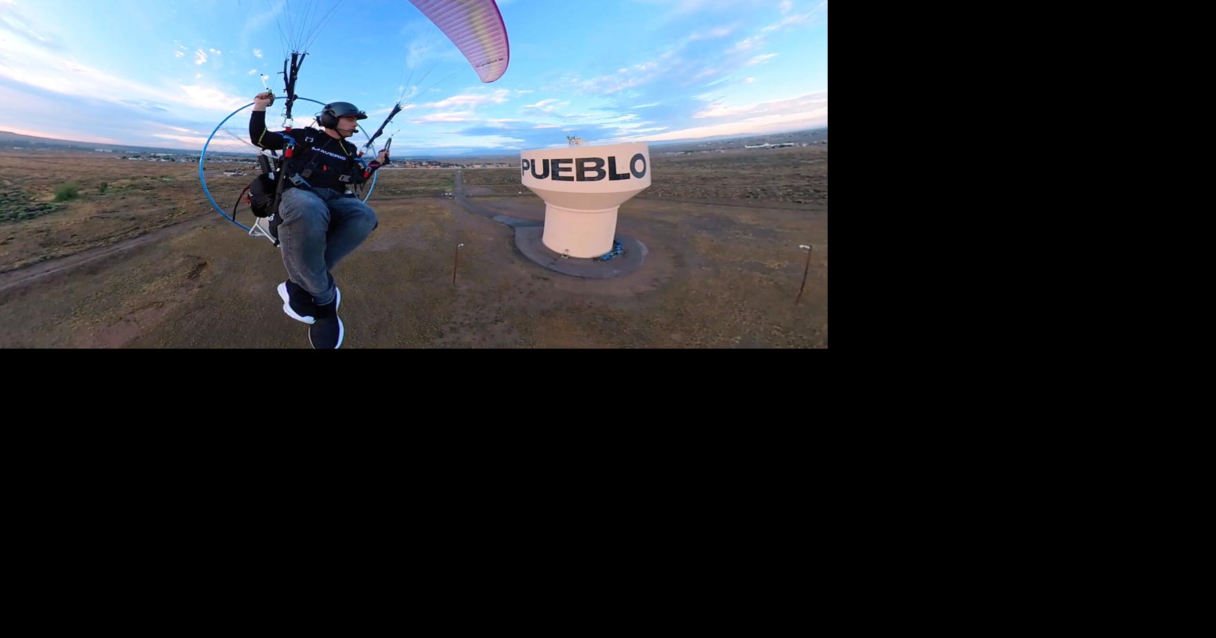 Air traffic controller commutes to Pueblo job by paramotor