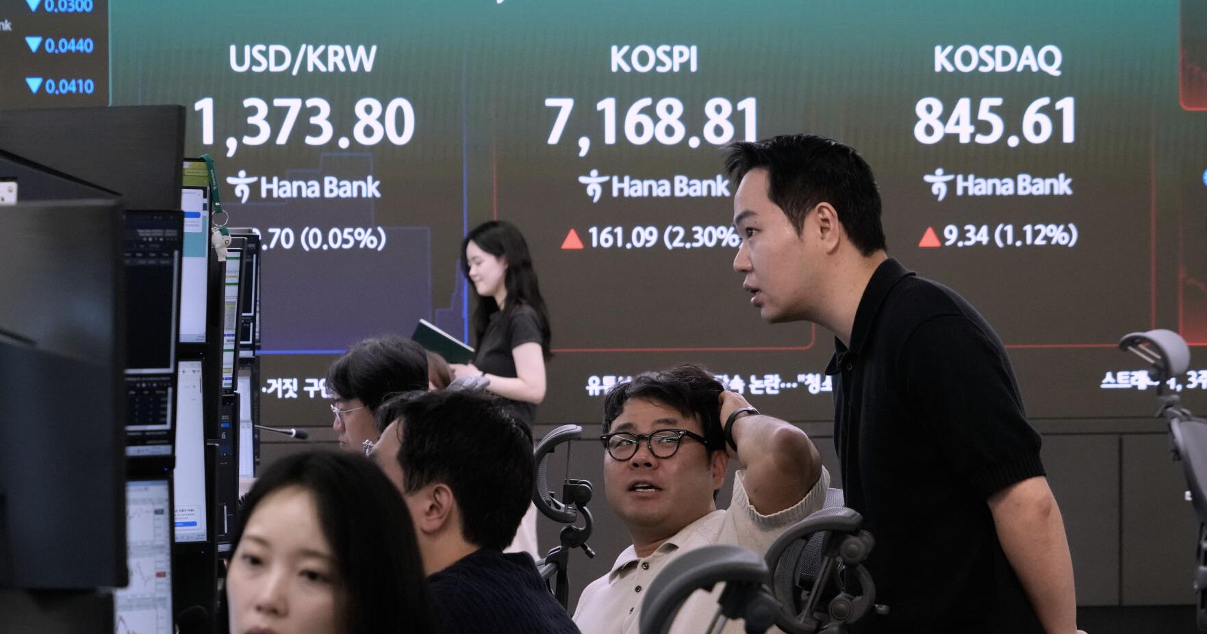 Wall Street holds near its record as Brent oil falls below $100 per barrel