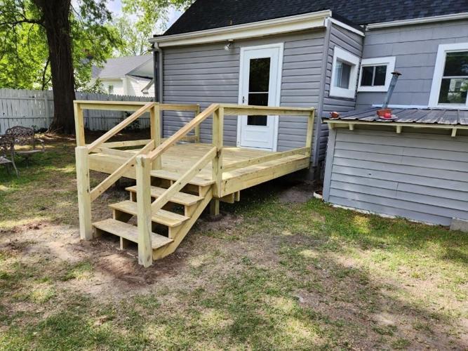 Habitat, YouthBuild complete deck for disabled vet Features