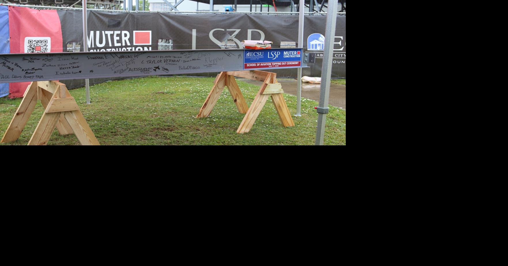 ECSU tops off new aviation building | Local News | dailyadvance.com