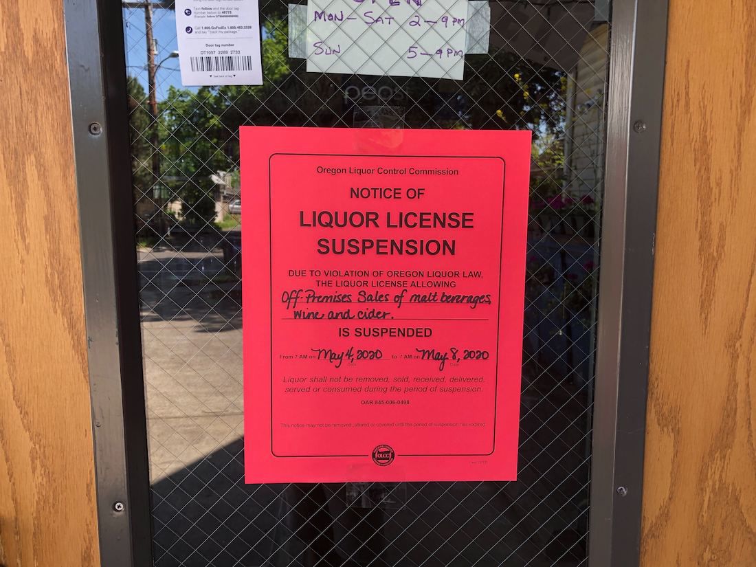Notice Use of Liquor on Premises Immediate Dismissal Sign, SKU: S-4293