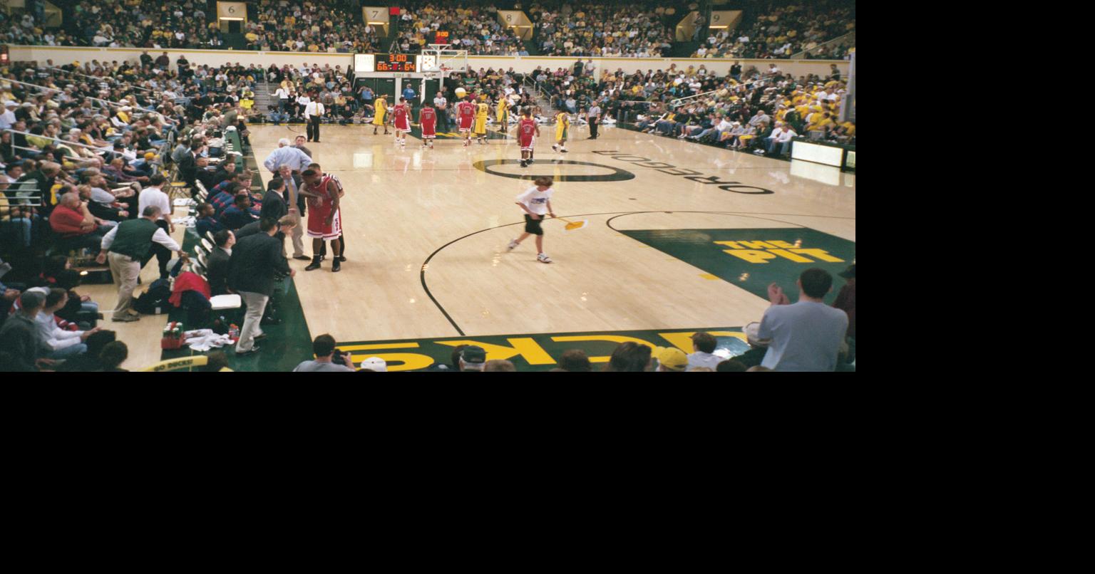 Oregon Basketball Court  Basketball court flooring, Oregon basketball, Nba basketball  court