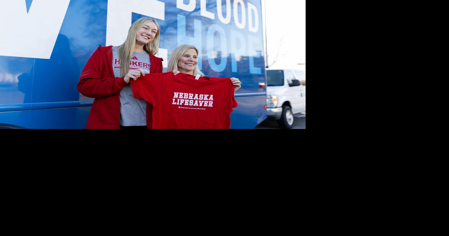 Andi Jackson rallies Nebraska fans to beat Wisconsin in Big Ten blood drive