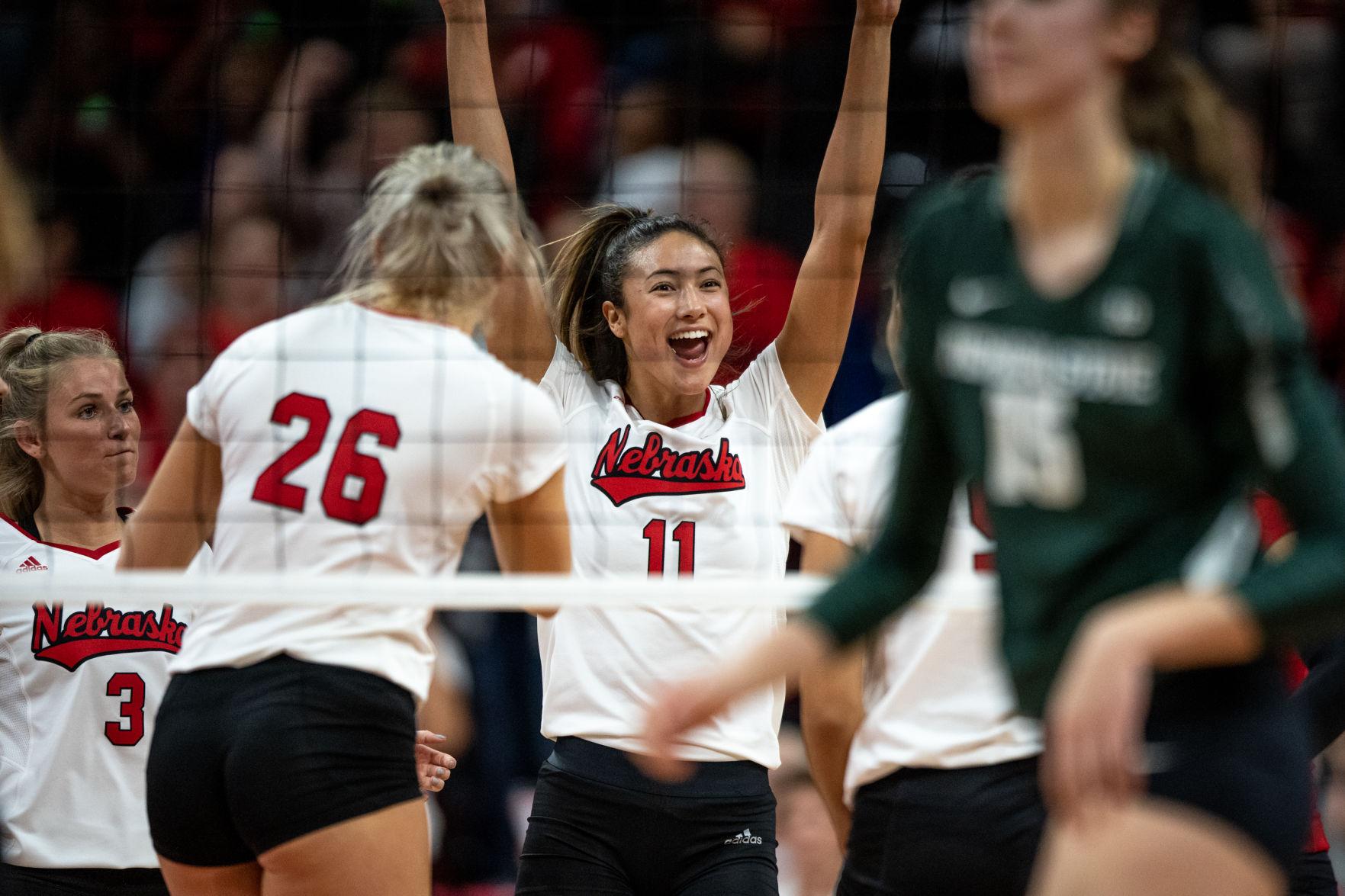 Nebraska Volleyball Takes Down Michigan State In Four Sets Sports