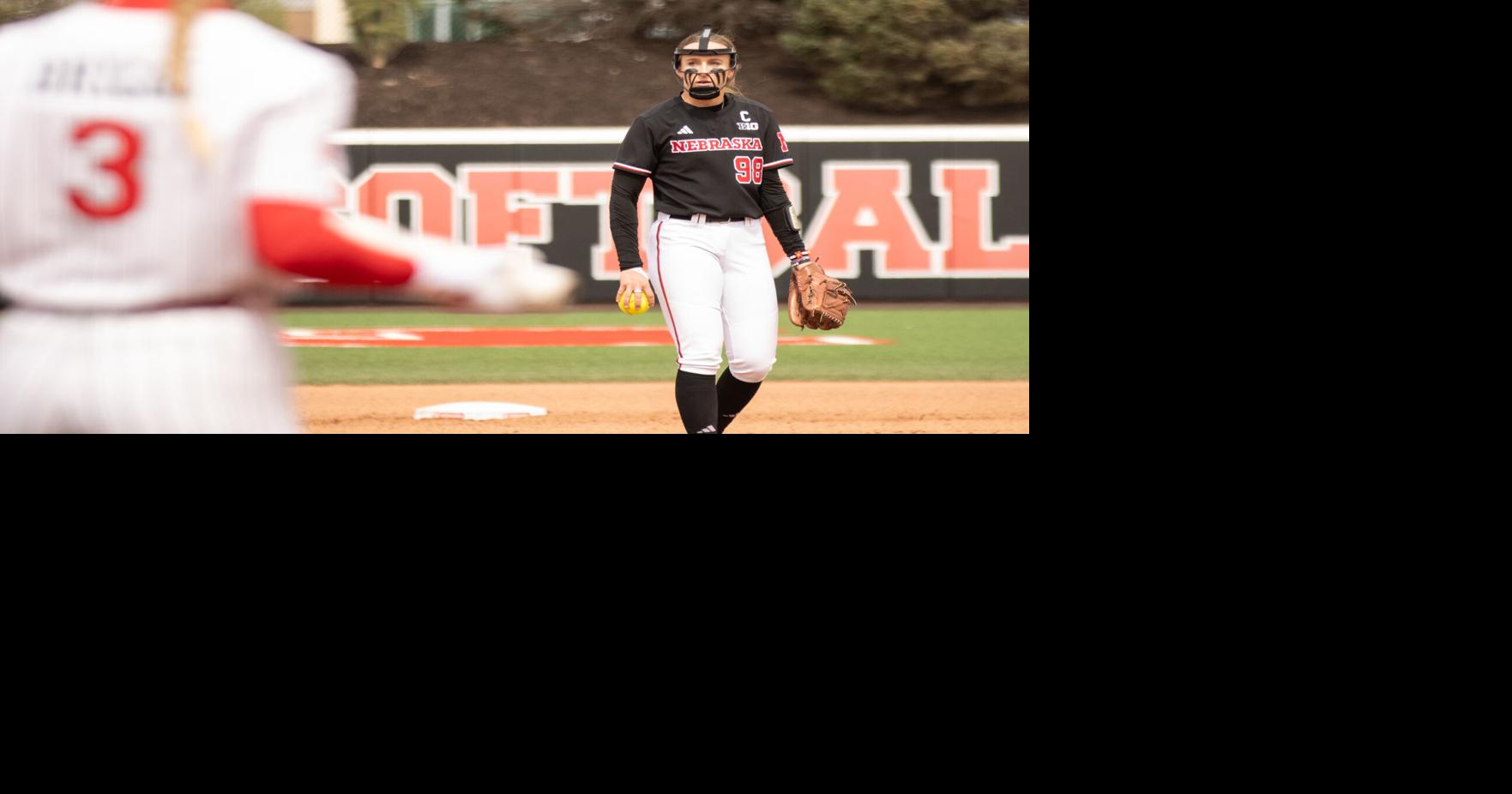 Nebraska softball sweeps Iowa in attendance record doubleheader