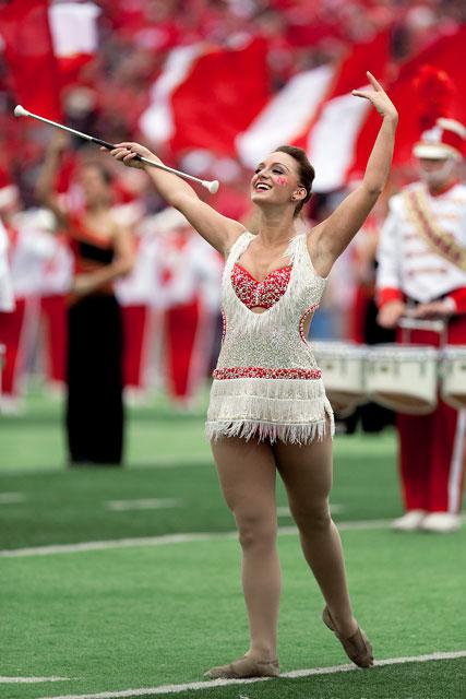 Baton twirler finds inspiration and confidence in gameday