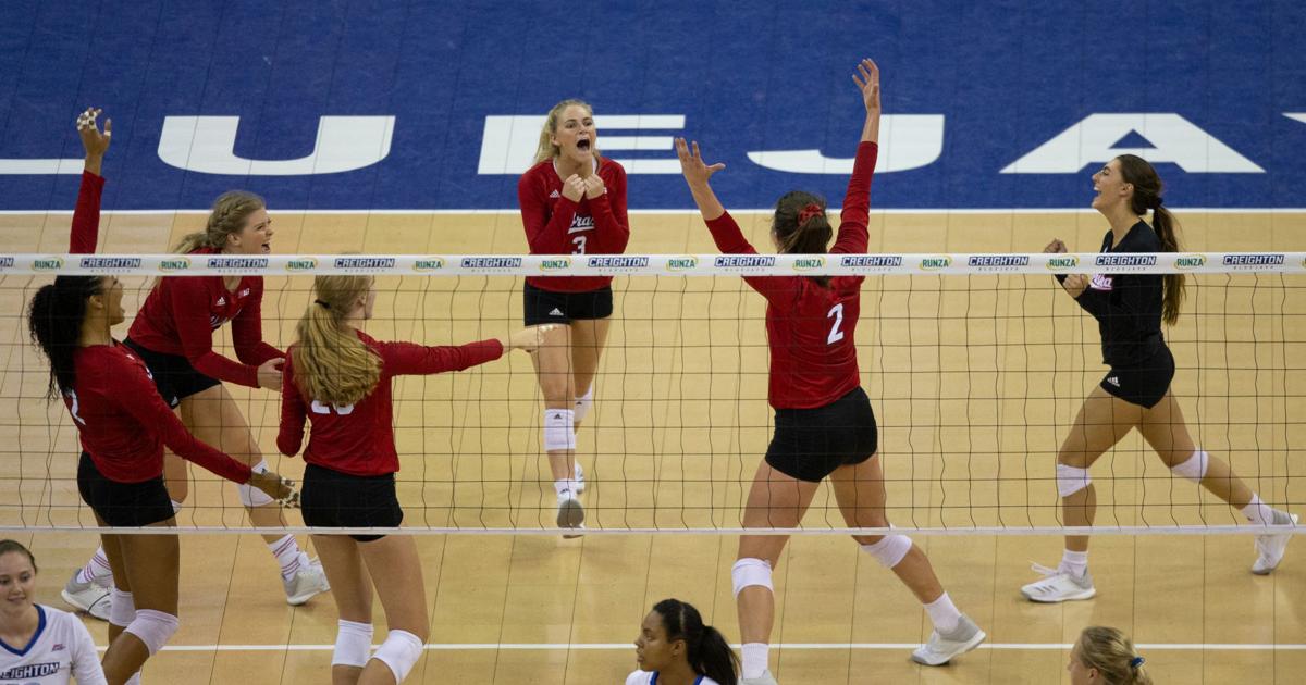Nebraska volleyball takes down in-state rival Creighton in front of record-breaking crowd Nebraska volleyball takes down in-state rival Creighton in front of record-breaking crowd