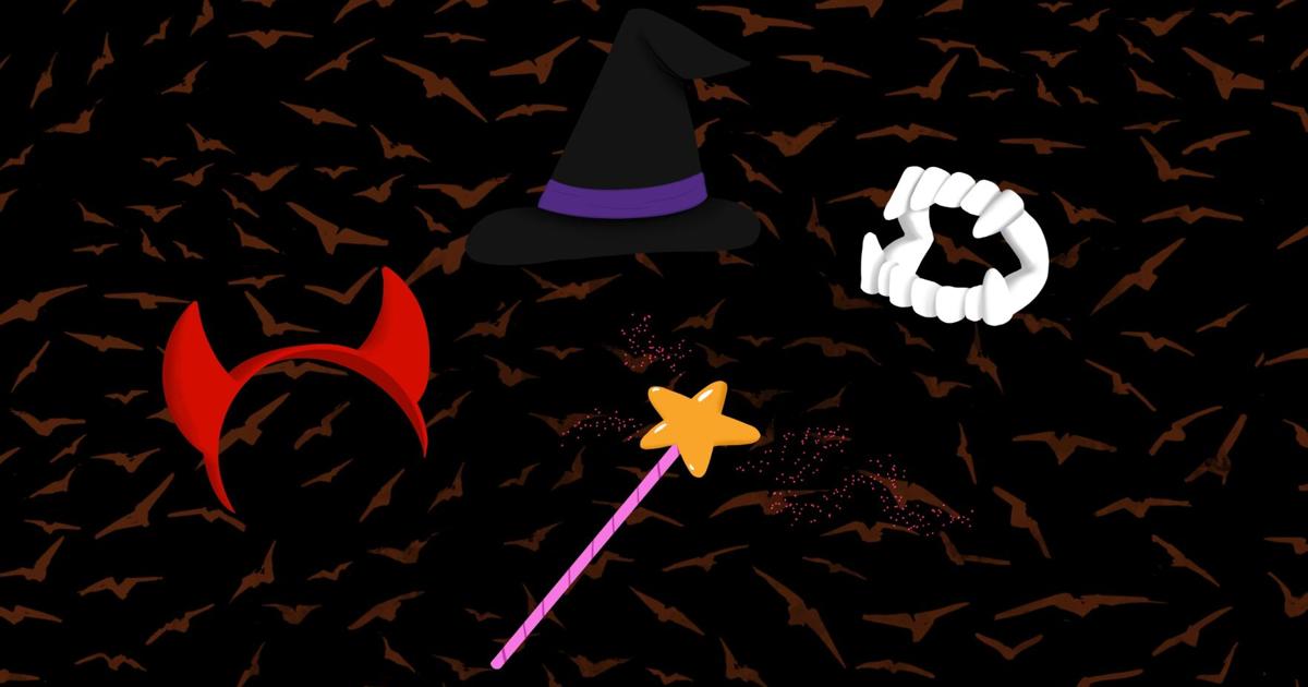 College students in Halloween costumes enjoying Halloweekend