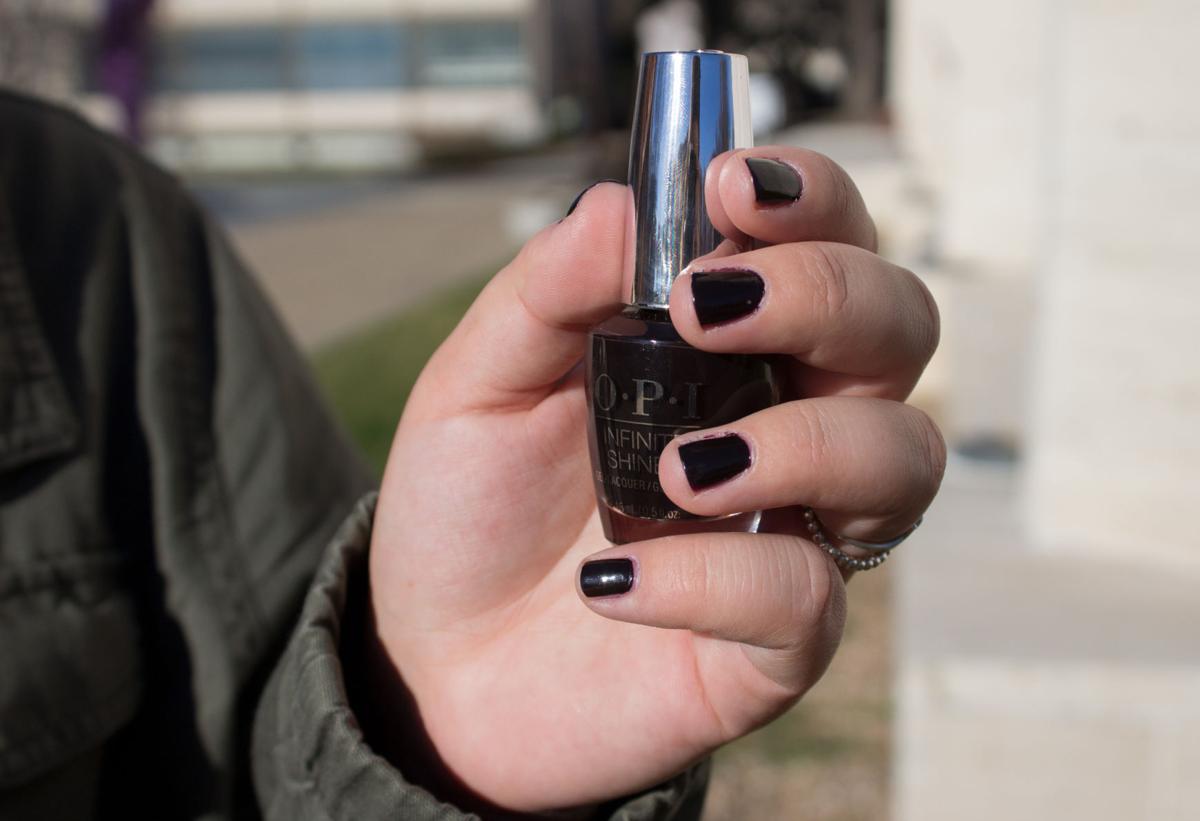 Dorn Dark Neutral Nails Are Perfect For The Holiday Season Ali Dorn Holds Opi S Lincoln Park After Dark Nail Polish Outside The Sheldon Museum Of Art On Nov 27 2017 In Nebraska