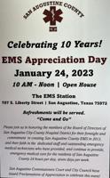 San Augustine EMS Celebrating 10 years, join us Jan. 23 beginning at 10 a.m.