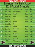 San Augustine High School Football Schedule released