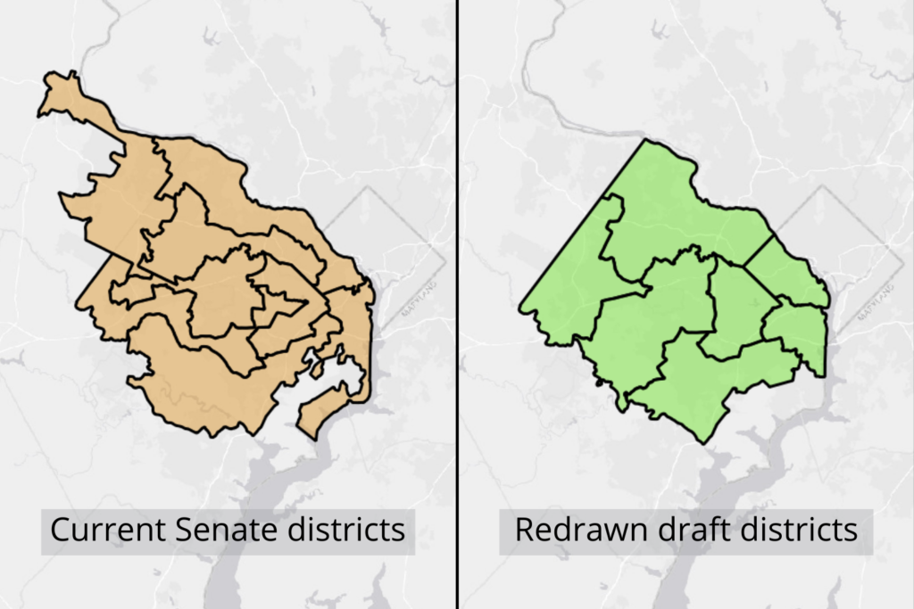 Draft redistricting map