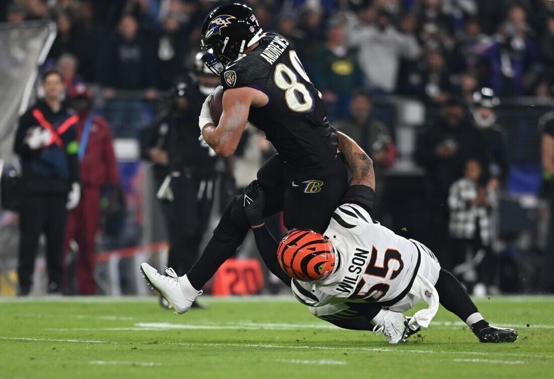 Ravens TE Mark Andrews (ankle) exits early vs. Bengals
