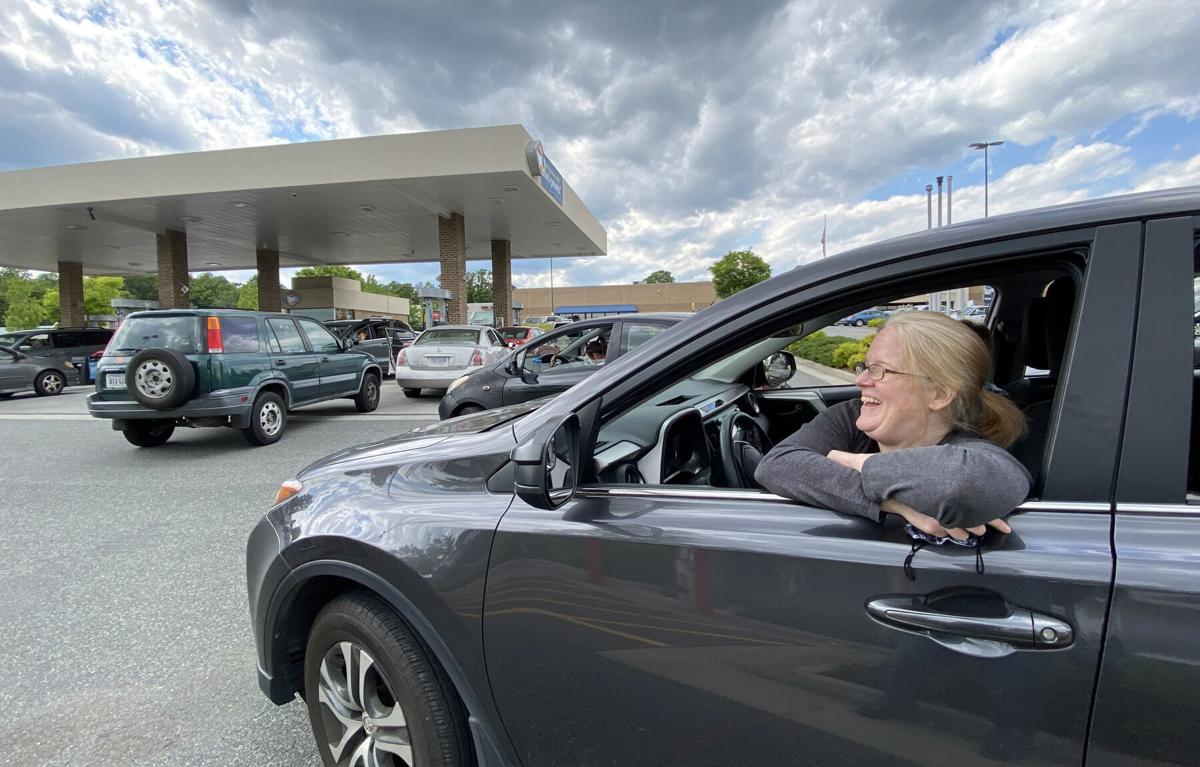 Long lines for gas