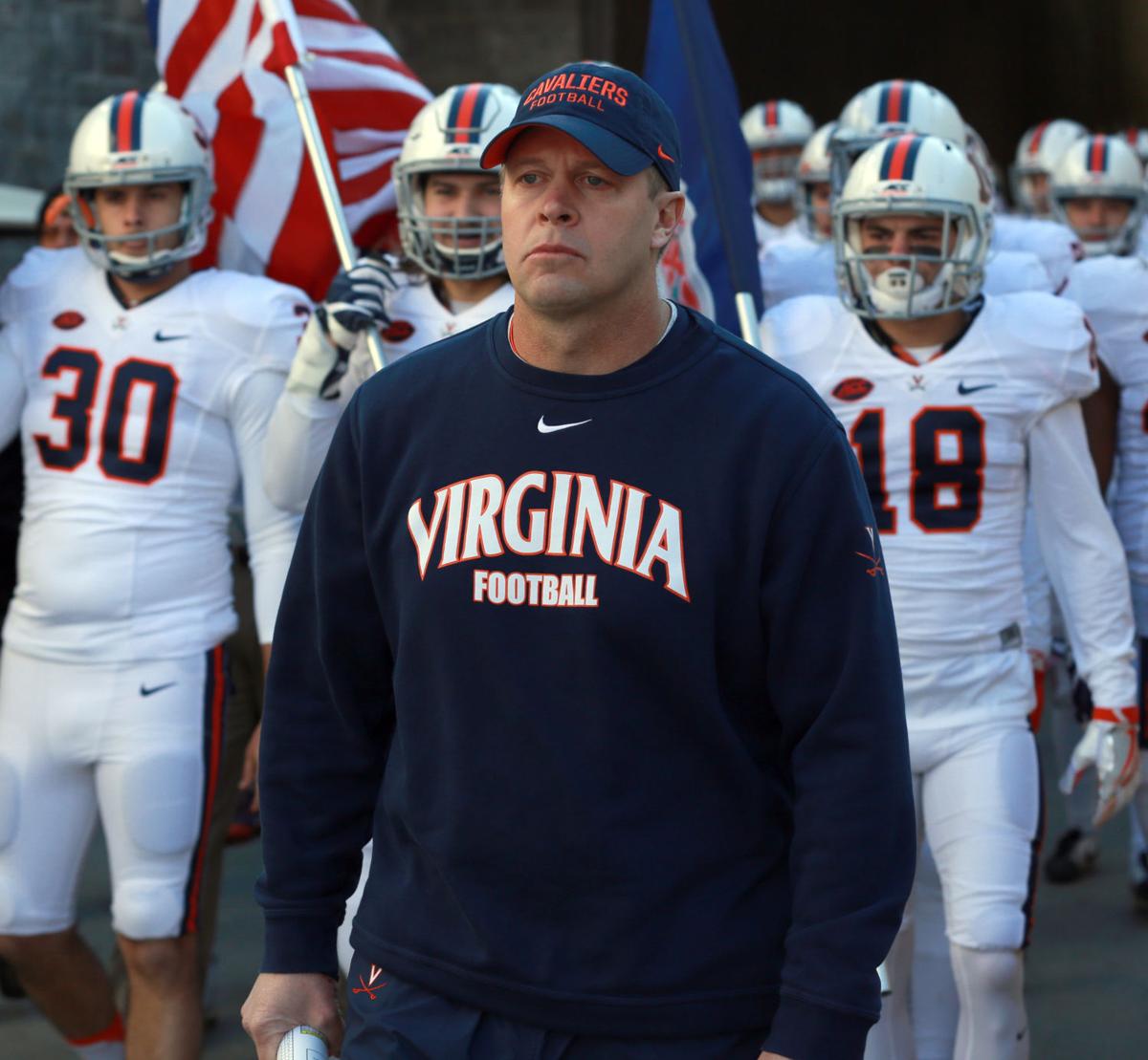 After difficult first season, Mendenhall continues rebuild of Virginia