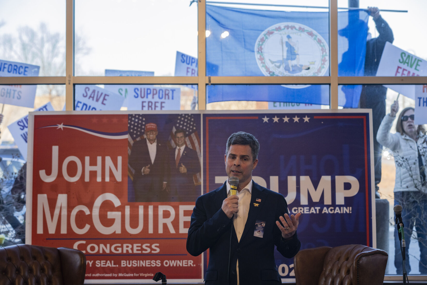 John McGuire would rather not talk about redistricting in Virginia