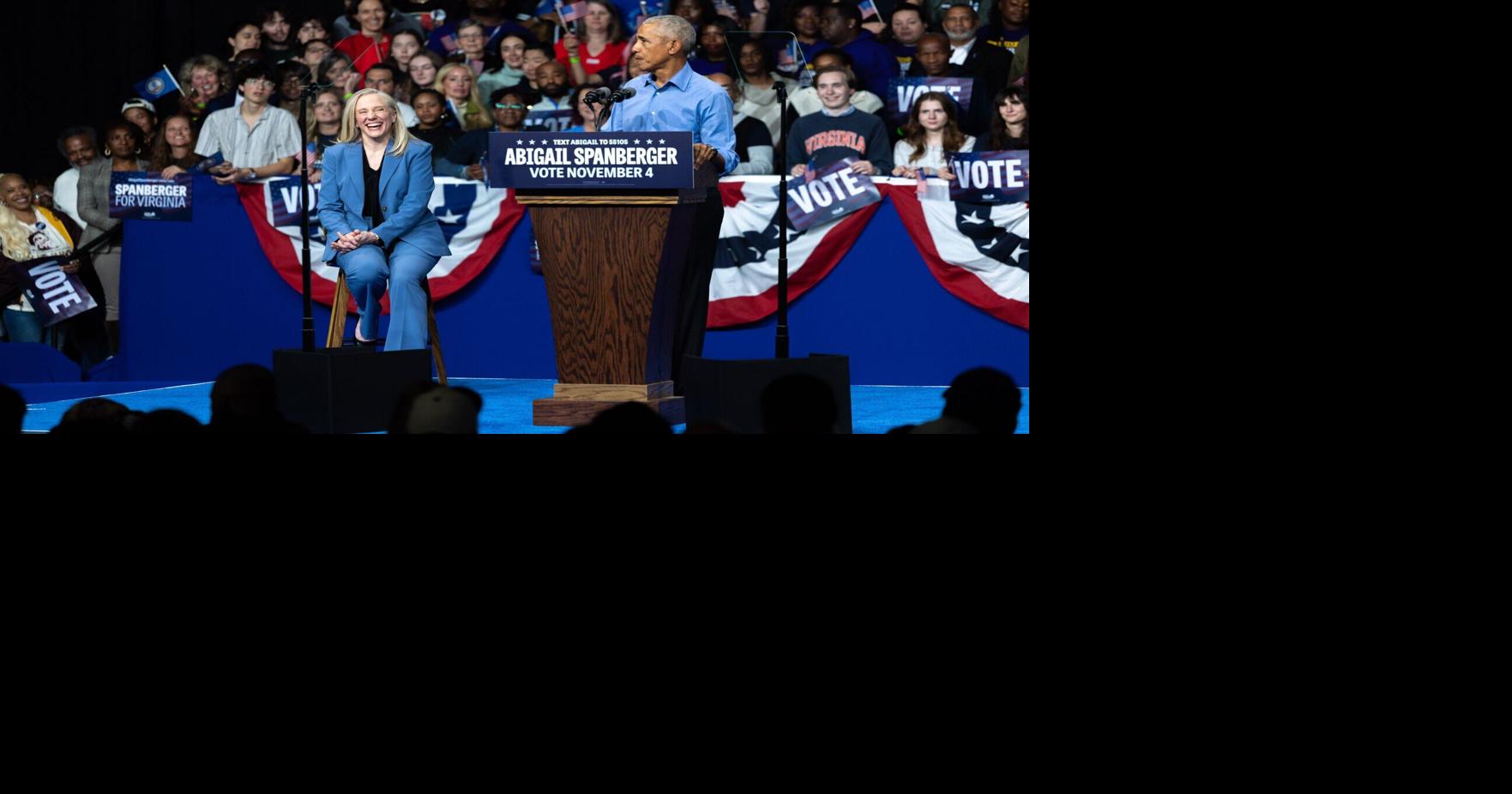 Obama urges Virginians to send message to Washington, elect Spanberger