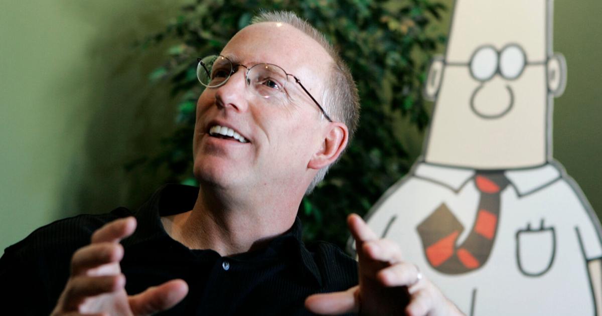 Scott Adams, whose comic strip 'Dilbert' ridiculed white-collar office ...