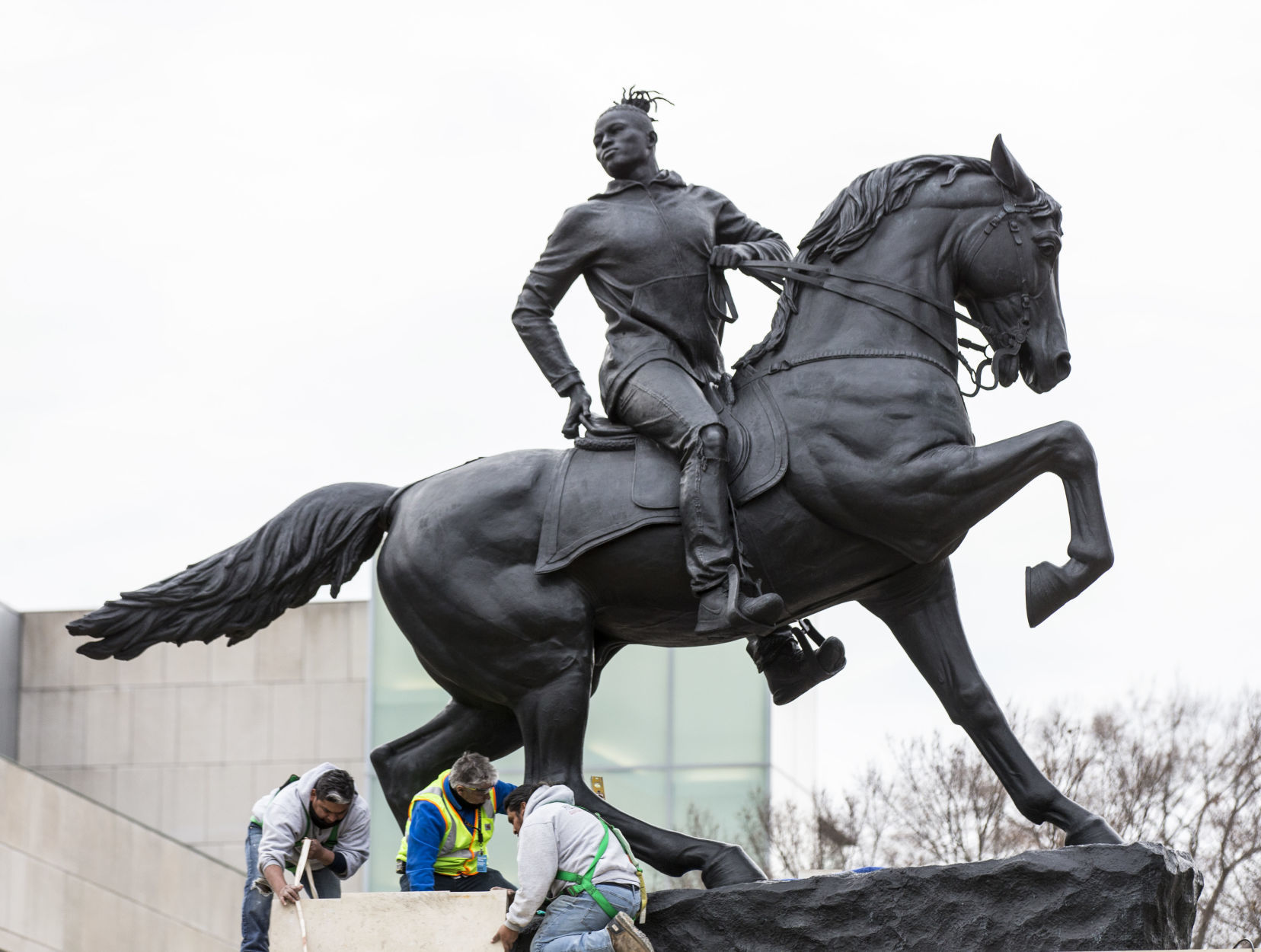 PHOTOS: 'Rumors Of War' Installed At VMFA Days Before Official Unveiling