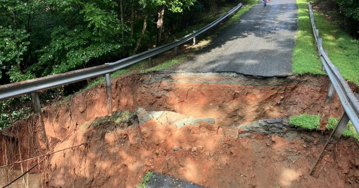 Advance Mills Village raising money to rebuild collapsed road