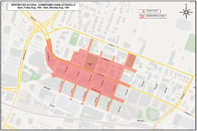 Charlottesville security perimeter