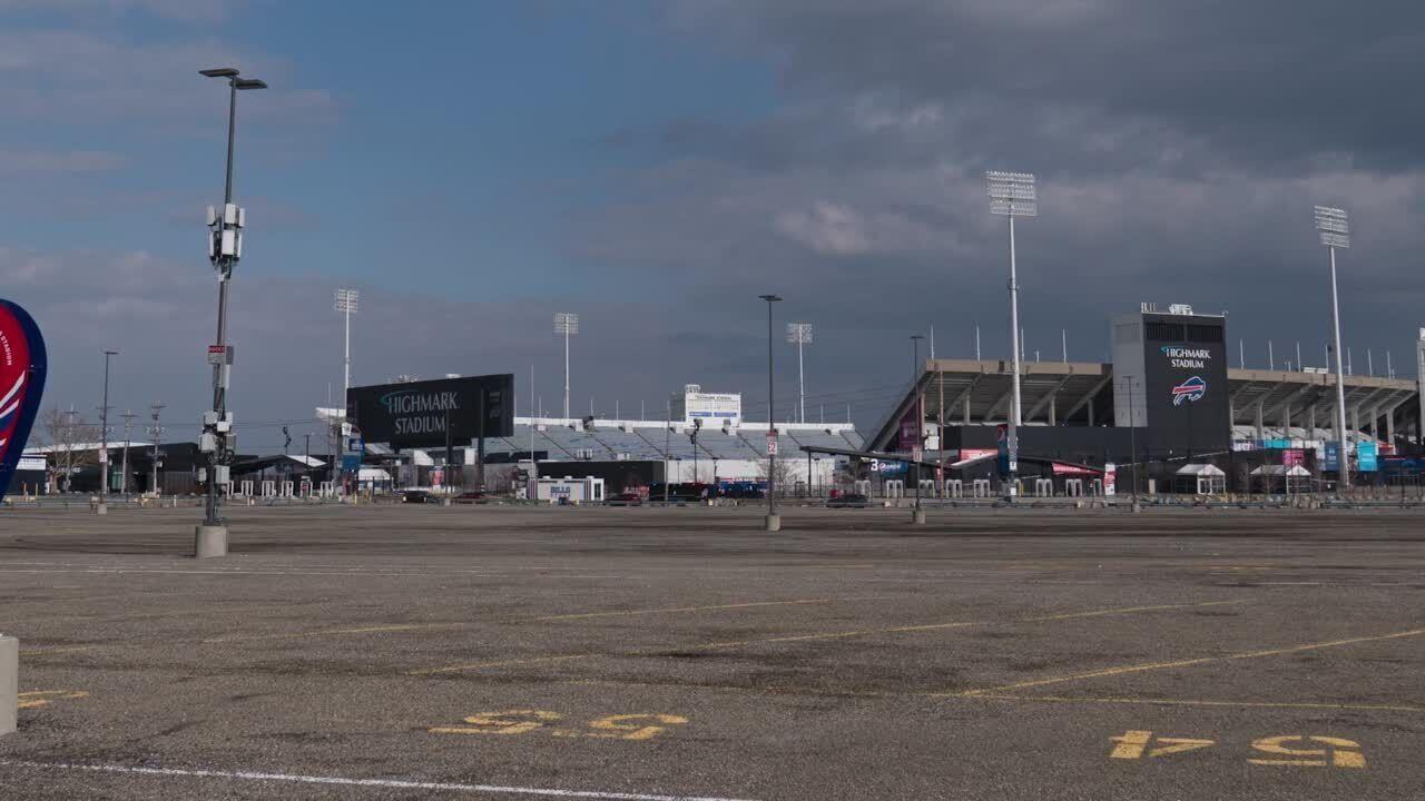 Highmark Stadium Home of the Buffalo Bills - Aerial Drone Video in