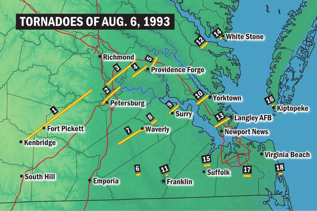 1993 Tornado Map State Dailyprogress Com